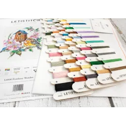 Cross stitch kit "Feathery Wonder" 20x27cm SLETIL8996