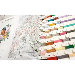 Kreuzstich-Set "Federwunder" 20x27cm SLETIL8996