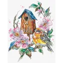 Набор для вышивания крестом "Пернатое чудо" 20x27cm SLETIL8996
