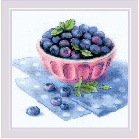 Siuvinėjimo kryželiu rinkinys "Ripe Blueberry" 20x20 SR2168