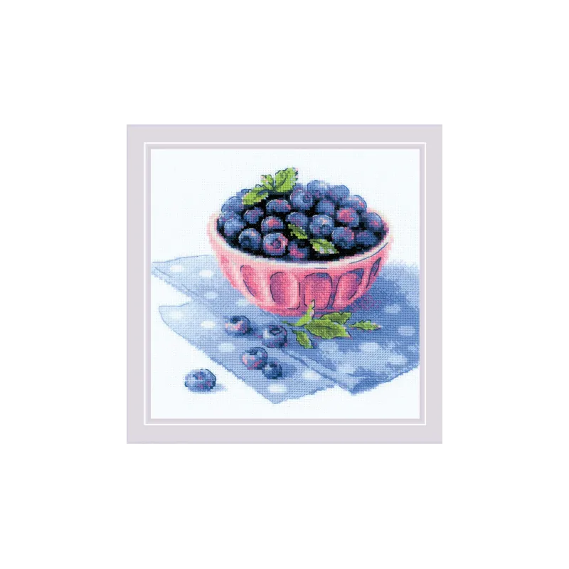 Siuvinėjimo kryželiu rinkinys "Ripe Blueberry" 20x20 SR2168