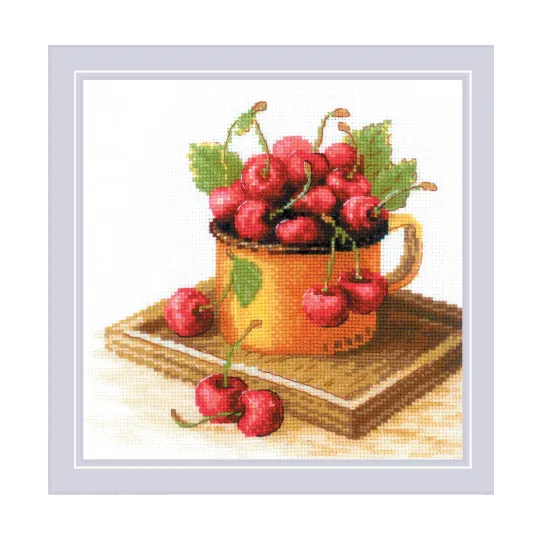 Siuvinėjimo kryželiu rinkinys "Ripe Cherry" 20x20 SR2169