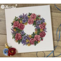 Cross stitch kit "Rose Wreath" SK238