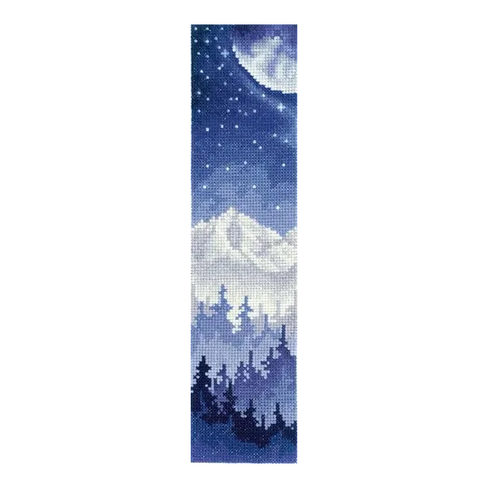 Bookmark. Moon over the forest SANZ-48