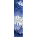 Bookmark. Moon over the forest SANZ-48