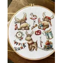 Sampler. Festive moose SANS-63