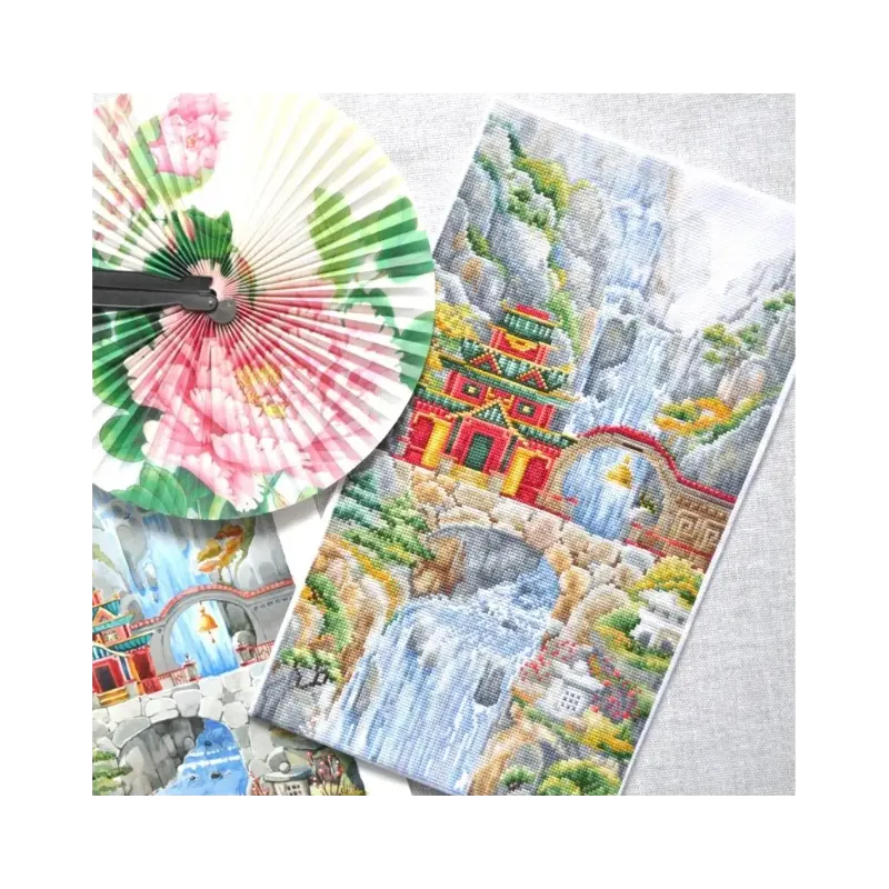 Cross-stitch kit "Waterfall temple" SANV-39