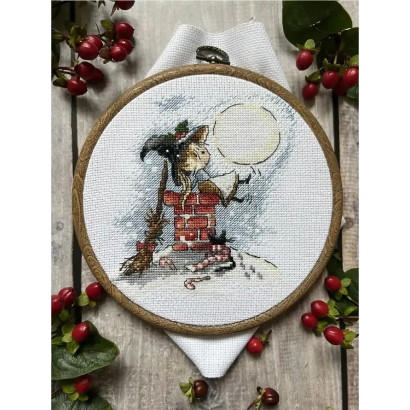 Cross stitch kit Happiness under the moon SANL-21