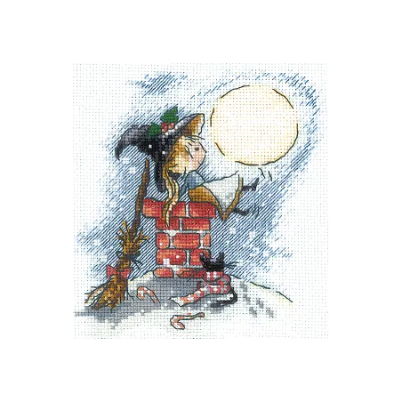 Cross stitch kit Happiness under the moon SANL-21