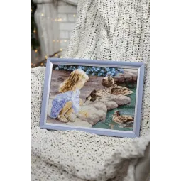 Kit point de croix "Fille et canards" S/Z061