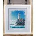 Kit de point de croix "Phare sur le rocher" S1572