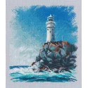 Kit de point de croix "Phare sur le rocher" S1572