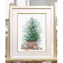 Kryželiu siuvinėjimo rinkinys „Kalėdų staigmena“ S1567