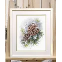 Cross stitch kit "Winter cones" S1570