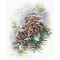 Cross stitch kit "Winter cones" S1570