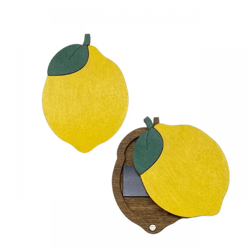 Étui à aiguilles en bois Lemon KF056/22