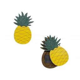 Étui à aiguilles en bois Ananas KF056/25