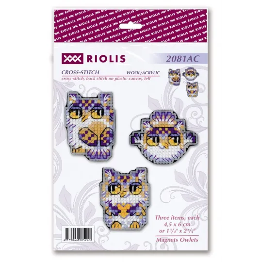 Cross stitch kit Owlets 4,5x6 SR2081AC