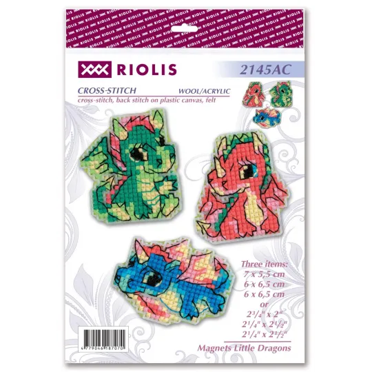 Siuvinėjimo kryželiu rinkinys Little Dragons SR2145AC