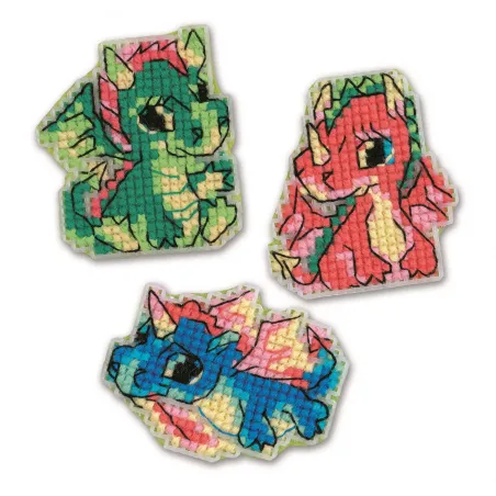 (Discontinué) Kit de point de croix Little Dragons SR2145AC