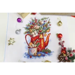 Kit de point de croix "Goûter de fête" SNV-844