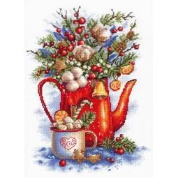 Kit de point de croix "Goûter de fête" SNV-844