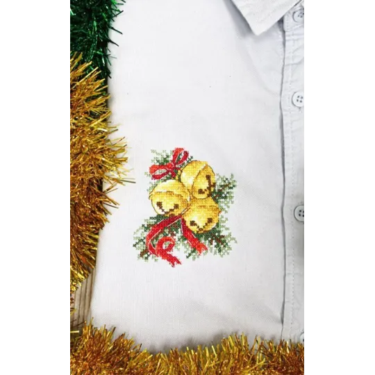 Water-soluble canvas cross stitch kit Bells SV-689