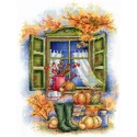 Cross stitch kit "Autumn is on the doorstep" 26x19 cm SNV-784 (AS)