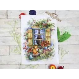 Kit de point de croix « Idylle champêtre » 26x19 cm SNV-796