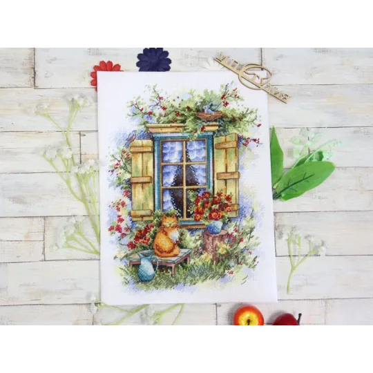 Kit de point de croix « Idylle champêtre » 26x19 cm SNV-796