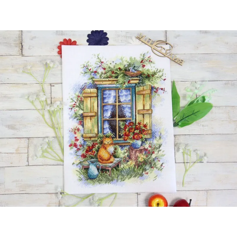 Kit de point de croix « Idylle champêtre » 26x19 cm SNV-796