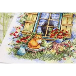 Kit de point de croix « Idylle champêtre » 26x19 cm SNV-796