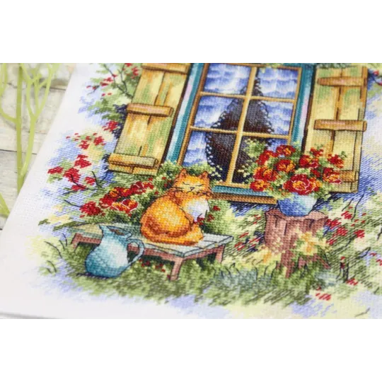 Kit de point de croix « Idylle champêtre » 26x19 cm SNV-796