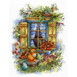 Kit de point de croix « Idylle champêtre » 26x19 cm SNV-796