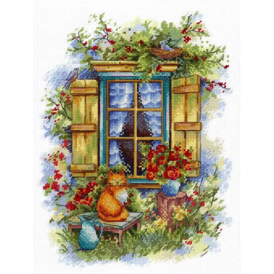 Kit de point de croix « Idylle champêtre » 26x19 cm SNV-796