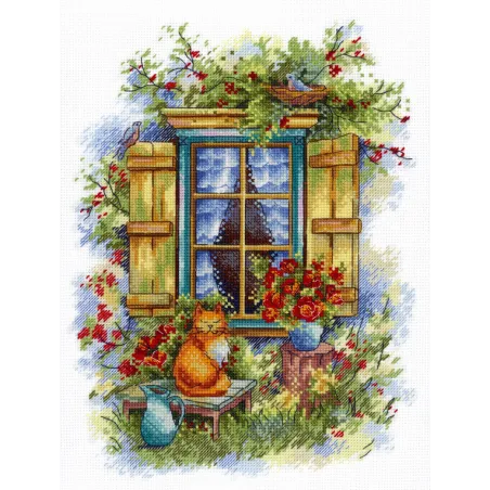 Kit de point de croix « Idylle champêtre » 26x19 cm SNV-796