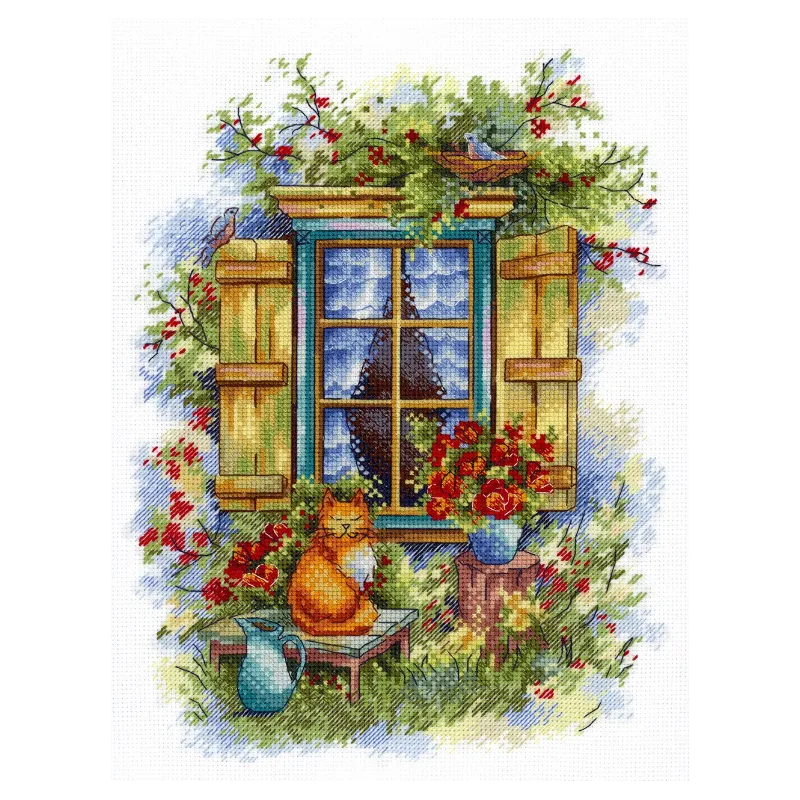 Kit de point de croix « Idylle champêtre » 26x19 cm SNV-796