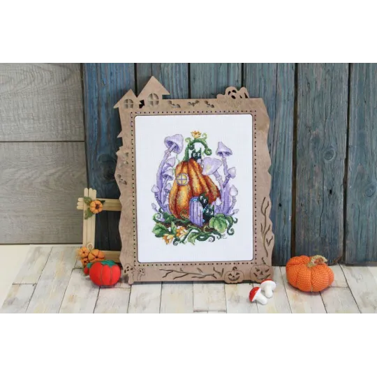 Cross stitch kit "Pumpkin House" 19x14 cm SM-752