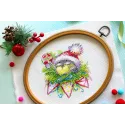 Kreuzstich-Set "Wintervogel" 15x14 cm SM-757 (D)
