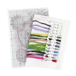 Kreuzstich-Set "Wintervogel" 15x14 cm SM-757 (D)