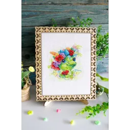Kit de point de croix "Dragon romantique" 15x15 cm SM-758