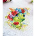 Kreuzstich-Set „Romantischer Drache“ 15x15 cm SM-758