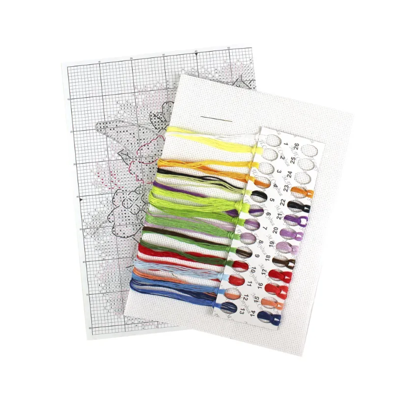Kit de point de croix "Dragon romantique" 15x15 cm SM-758