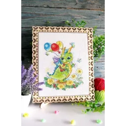 Kit de point de croix "Dans une prairie fleurie" 18x15 cm SM-759