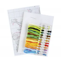 Kit de point de croix "Dans une prairie fleurie" 18x15 cm SM-759