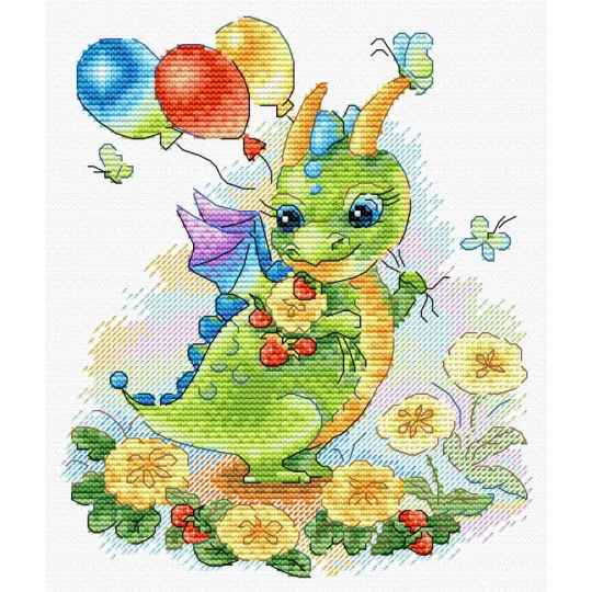 Cross stitch kit "In a flowering meadow" 18x15 cm SM-759 (D)