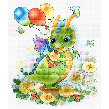 Cross stitch kit "In a flowering meadow" 18x15 cm SM-759 (D)