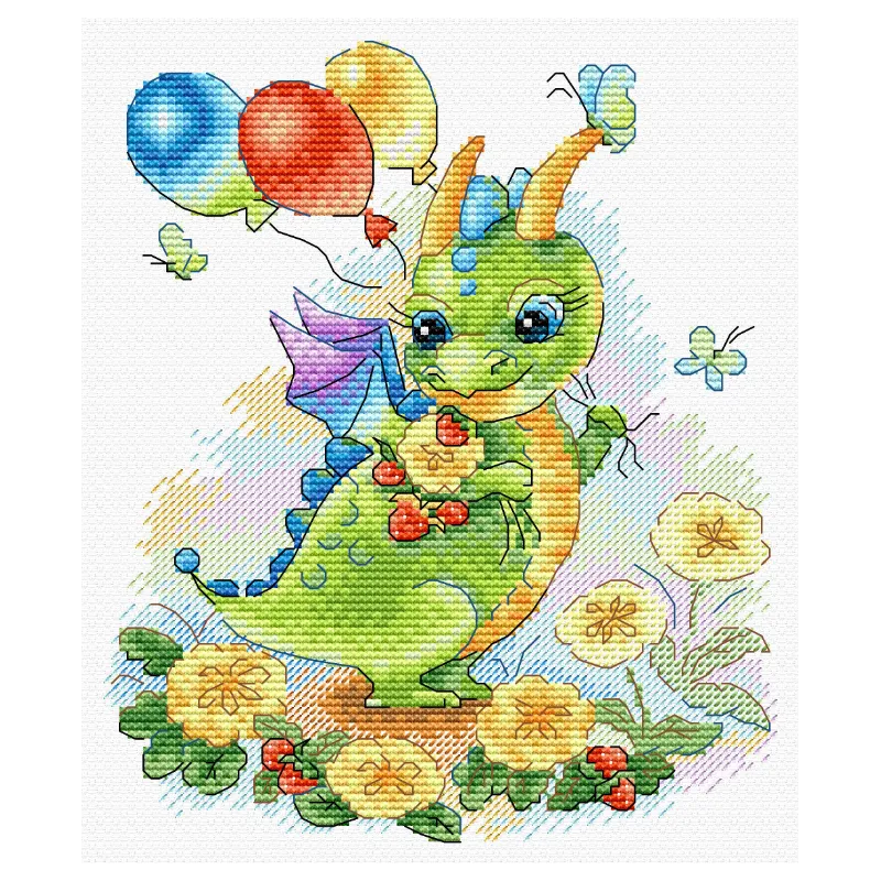 Cross stitch kit "In a flowering meadow" 18x15 cm SM-759 (D)