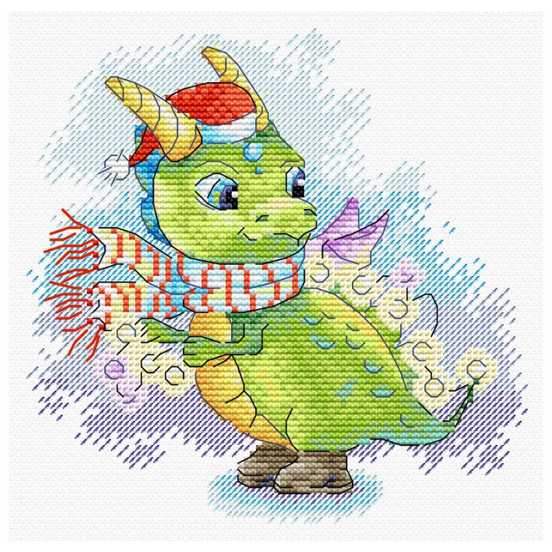 Kit de point de croix "Tenue éblouissante" 15x15 cm SM-760