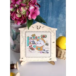 Cross stitch kit "Florist" 11x11cm SM-762 (D)